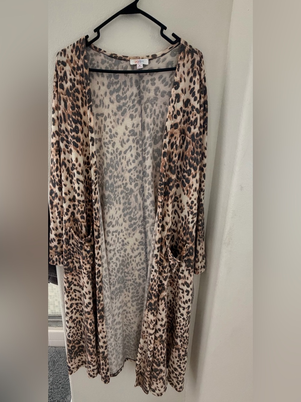 LuLaRoe Leopard Print Robe in Brown and Tan